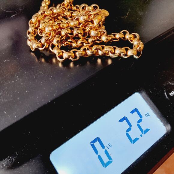 Vintage Monet Gold Plated 24” Link Chain Necklace w/ Lobster Clasp - Picture 10 of 10